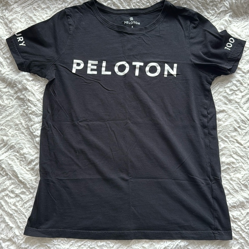 Peloton | Size Small | Womens Century 100 Rides Black Short Sleeve Tee Shirt